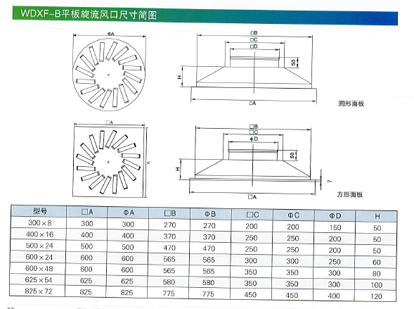 1575682648687863.png WDXF-B平板旋流風(fēng)口簡圖.png